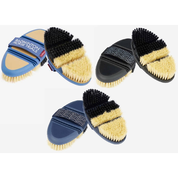 LeMieux Flexi Half and Half Body Scrubbing Horse Dirt Brush Flexible Soft Bristle