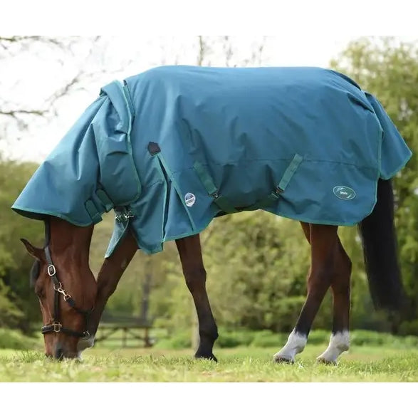 WeatherBeeta Green-Tec 1200D Detach-A-Neck Heavy Weight 360g Turnout Rug 5'0-7'3