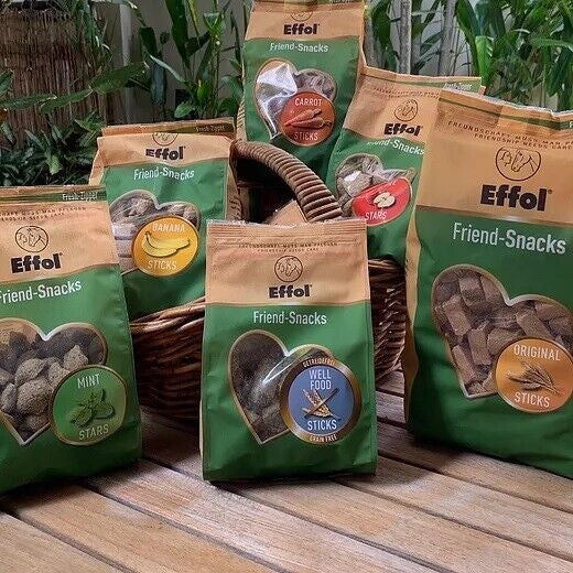 Effol Friend Snacks Healthy Horse Treats Apple/Banana/Carrot/Mint/Grain Free