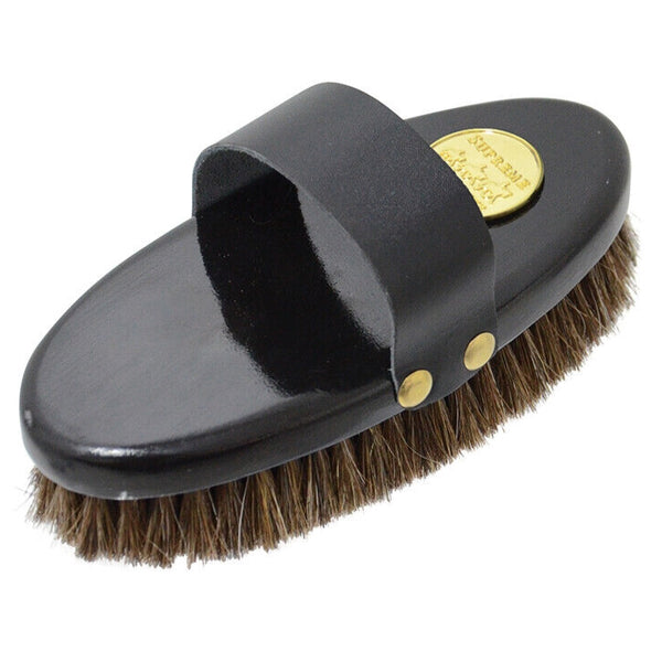 Supreme Products Perfection Body Brush Soft Horse Hair Bristles and Leather Strap