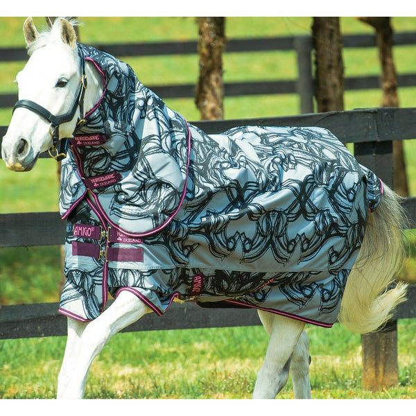 Horseware Amigo Pony Plus Mediumweight Turnout Rug 200g Horse Print 3'9'-5'9'