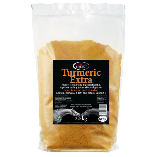 Omega Equine Turmeric Extra Skin Joint Digestion and General Health Supplement 3.5