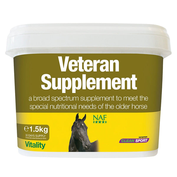 NAF Veteran Comprehensive Supplement MSM Probiotics Support Older Horses Needs