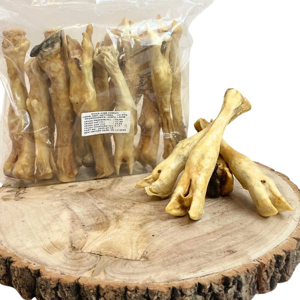 Nova Paddock Farm Lamb Trotters Feet 100% Natural Healthy Dog Chew Treat 20 Pack