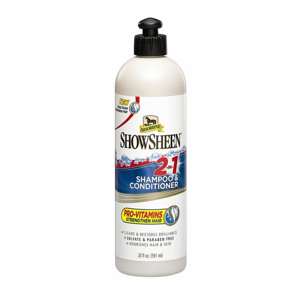 Absorbine Showsheen Show Sheen 2-in-1 Shampoo and Conditioner Deep Cleaning 591ml