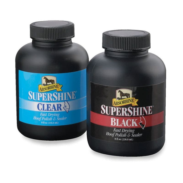 Absorbine Super Shine Hoof Polish For A Show Winning Shine Black or Clear 237ml