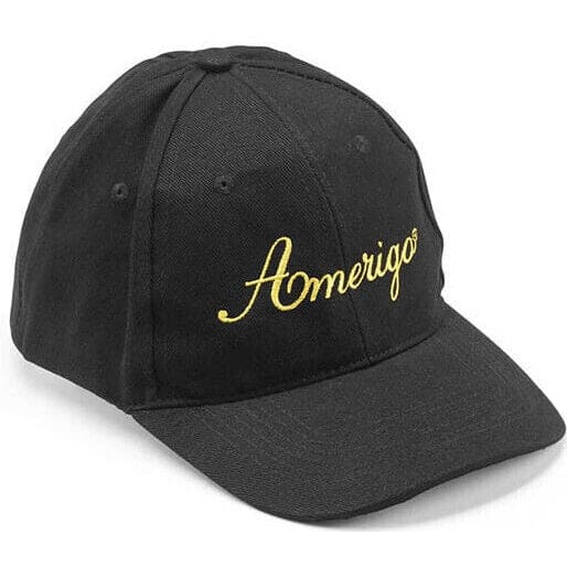 Amerigo Baseball Cap Unisex Logo Breathable Lightweight Adjustable Black