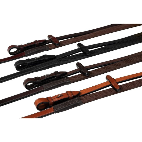 Amerigo Rubber Reins Soft Non Stretch Non Slip High Quality Black/Brown/Oak/NM