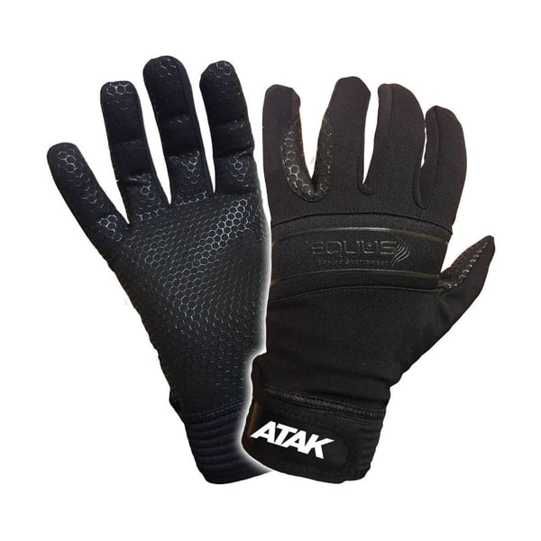 Atak Equus Equestrian Riding Gloves Silicone Grip Black Adults Size 7-11'