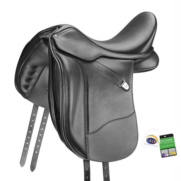 Bates Wide Dressage+ Adjustable Performance Support Saddle CAIR Black 16.5'-18'