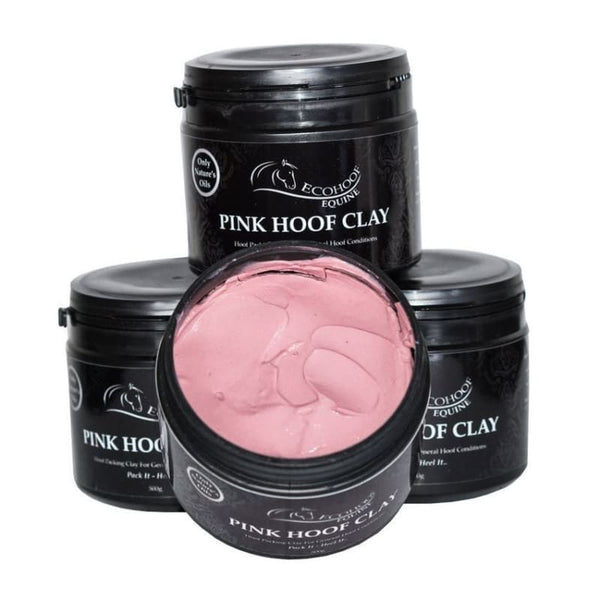 EcoHoof Pink Hoof Clay for Horse Soles/Frogs/Cuts Good Bacteria Oils 500ml/250ml