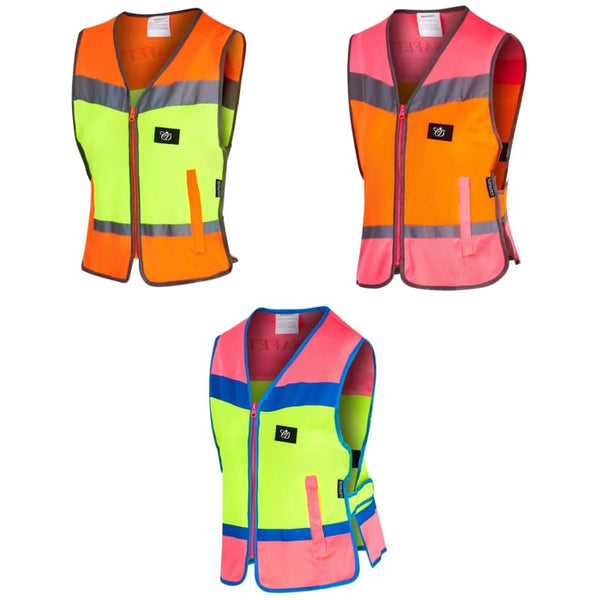 Equisafety Multi-Colour Waistcoat Breathable Hi Vis Reflective Mesh Vest 4 Kids