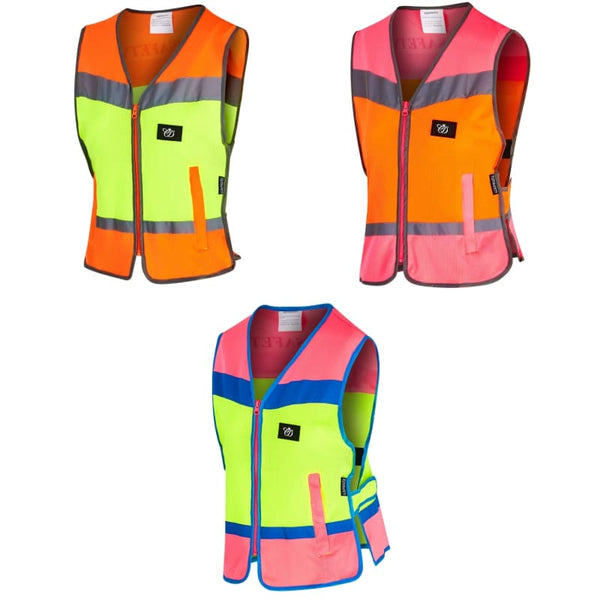 Equisafety Multi-Colour Waistcoat Highly Breathable Hi Vis Reflective Mesh Vest