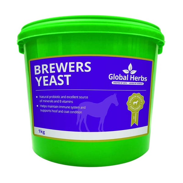 Global Herbs Brewers Yeast Hoof Coat Eye Immunity Nerve Support Horse Supplement