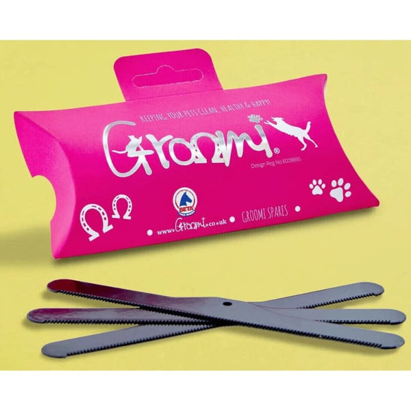 Groomi Spares Kit for Shedding Brush Blade Tool for Horses/Dogs/Cats Black/Pink