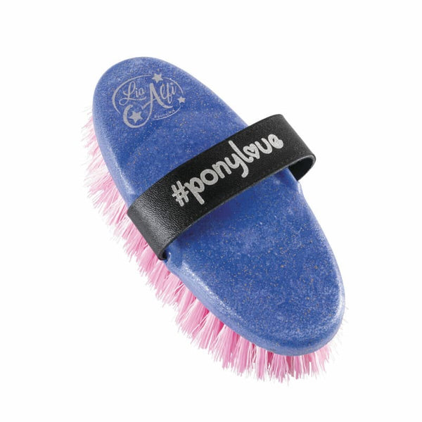 HAAS #Ponylove Pony love Glitter Brush Synthetic Bristle Body Brush Blue/Pink