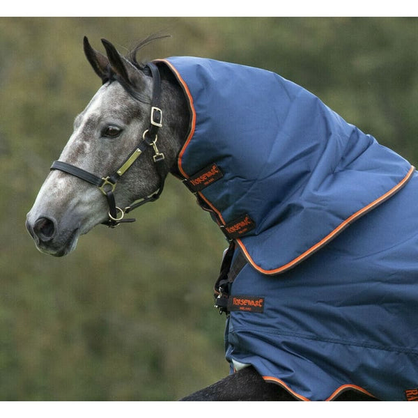 Horseware Rambo Duo Turnout Hood Neck Cover Lightweight Lite 50g Denim S-XL