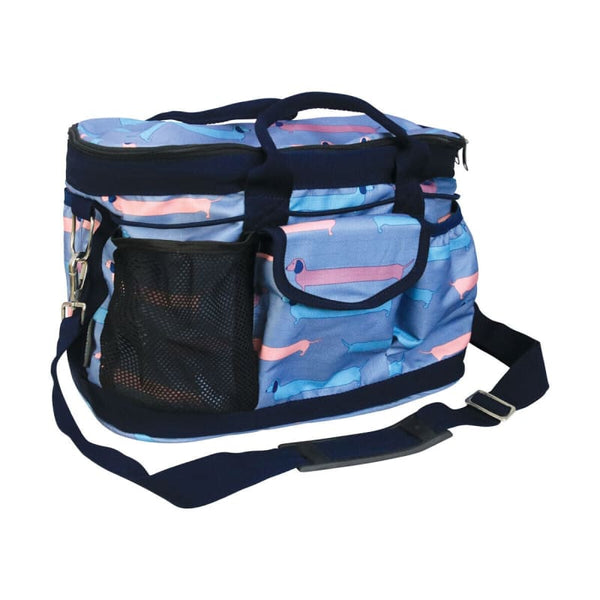 Hy Equestrian Dorris The Dachshund Grooming Bag With Multiple Compartments Blue