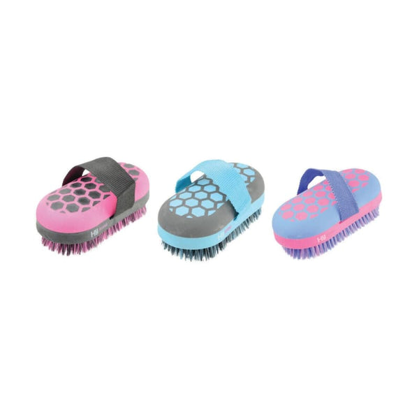 Hy Equestrian Glitter Body Brush With Soft PP Bristles Lightweight GroomingBrush