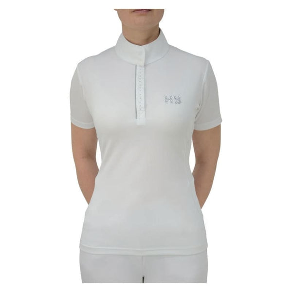 Hy Equestrian HyFashion Diamante Show Shirt Competition Sparkle White XS-XL