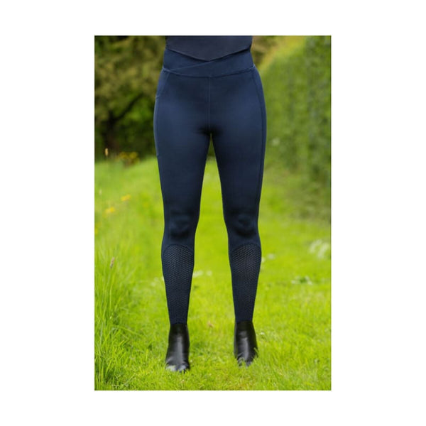 Hy Equestrian Kids Fordwich Riding Tights Riding Leggings Navy/Beige 7-16 Years