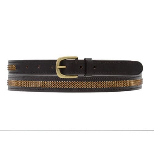 Hy Equestrian Ladies Crystal Diamante Leather Belt Brown/Diamante 80cm and 90cm