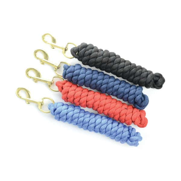 Hy Equestrian Lead Rope Cotton Lead Rope With  Brass Trigger Hook 1.7 Meters