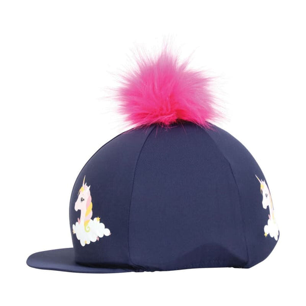 Hy Equestrian Little Unicorn Hat Cover Childrens Jockey Skull Cap Hat Silk Navy