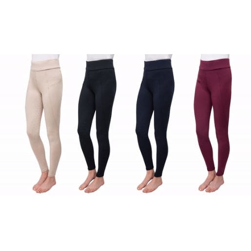 Hy Equestrian Melton Riding Tights Childrens Pull On Stretchy Riding Leggings