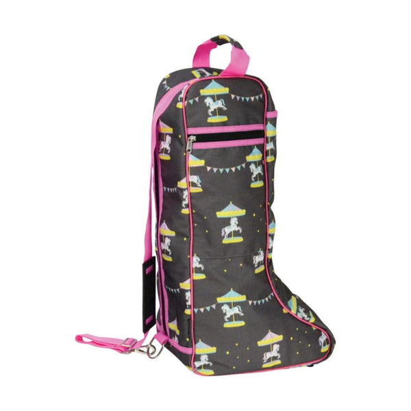 Hy Equestrian Merry Go Round Boot Bag Travel Storage Luggage With Shoulder Strap