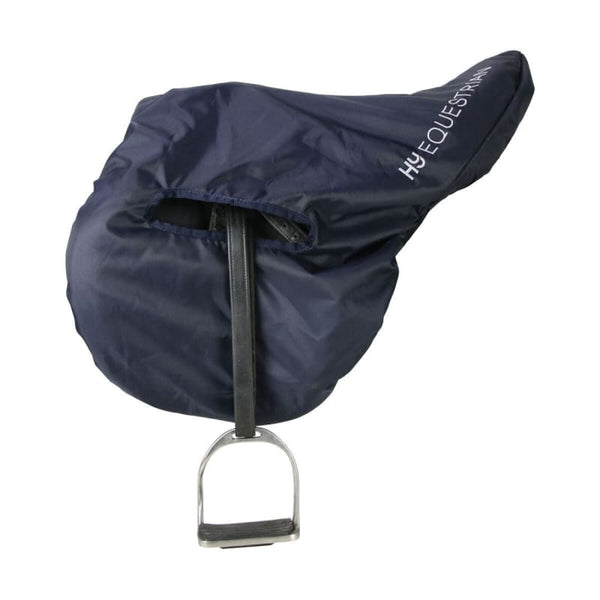 Hy Equestrian Saddle Cover Waterproof Lined Ride On Saddle Protector Navy/Grey