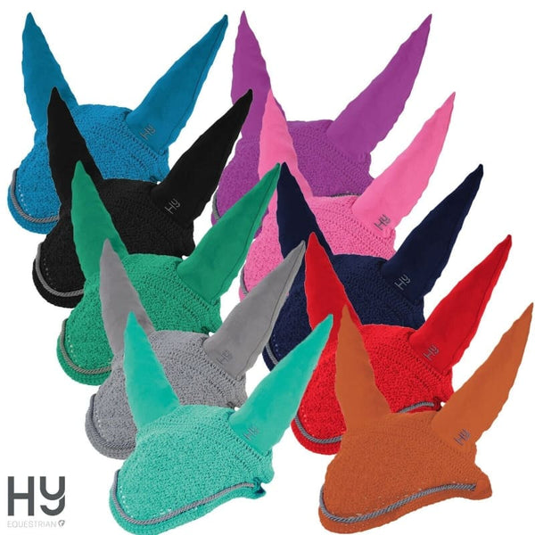 Hy Equestrian Hy Sport Active Fly Veil Crochet Bonnet Pony/Cob/Full All Colours