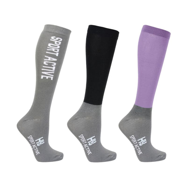 Hy Equestrian Hy Sport Active Riding Socks Junior Long Riding Socks Pack of 3