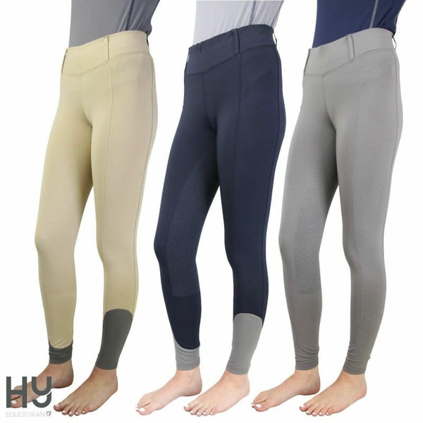 Hy Equestrian Hy Sport Active Riding Tights Pull On Stretch Comfort Adults XS-XL