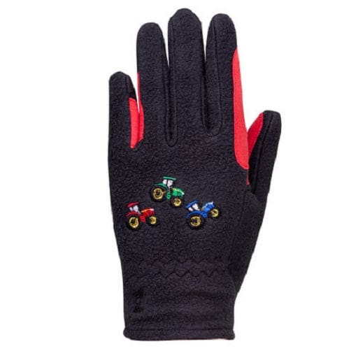 Hy Little Rider Tractor Collection Fleece Gloves Childrens Horse Riding Gloves