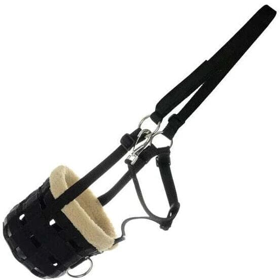 HyEquestrian Muzzle with Fleece Grazing Muzzle For Laminitis and Weight Management