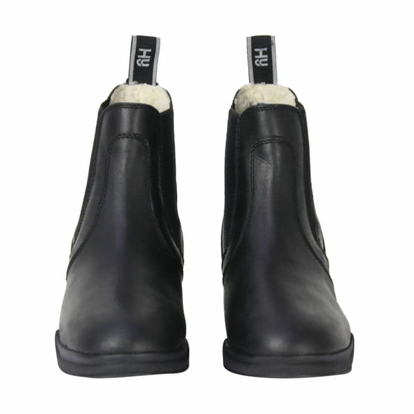 HyLand Fleece Lined Wax Waxed Leather Jodhpur Boot Adult Black/Brown Unisex 3-9