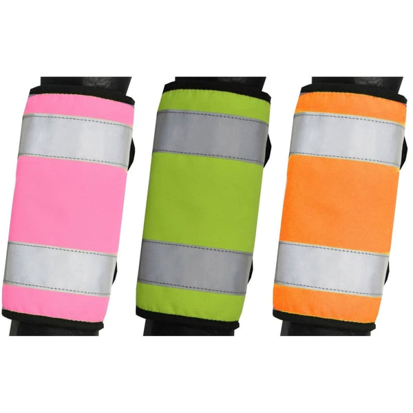 HyVIZ Reflector Horse Leg Wraps Reflective Hi-Viz Safety Pair Pink/Orange/Yellow