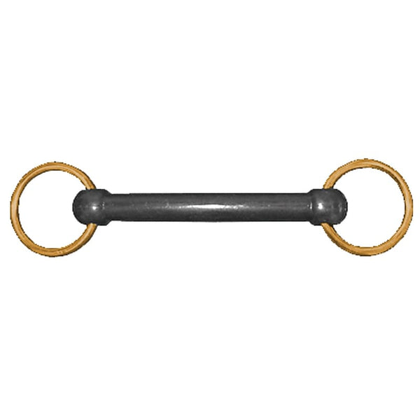 JHL Pro Steel JHLPS Nylon Brass Ring Snaffle For In Hand Use Only 3.5'-5.5'