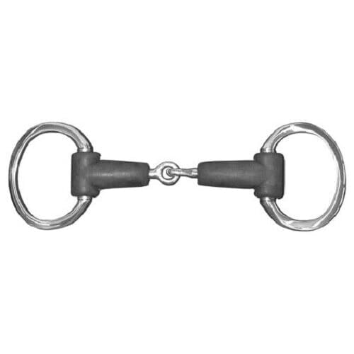 JHL Pro Steel JHLPS Single Jointed Rubber Mouth Eggbutt Snaffle 5’ - 6’