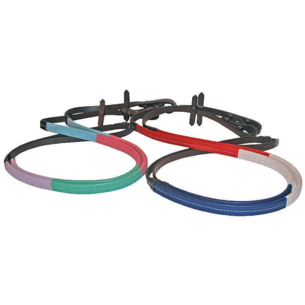 JHL Rubber Training Reins Multi-Coloured Rubber Grip Reins Pony/Cob-Full