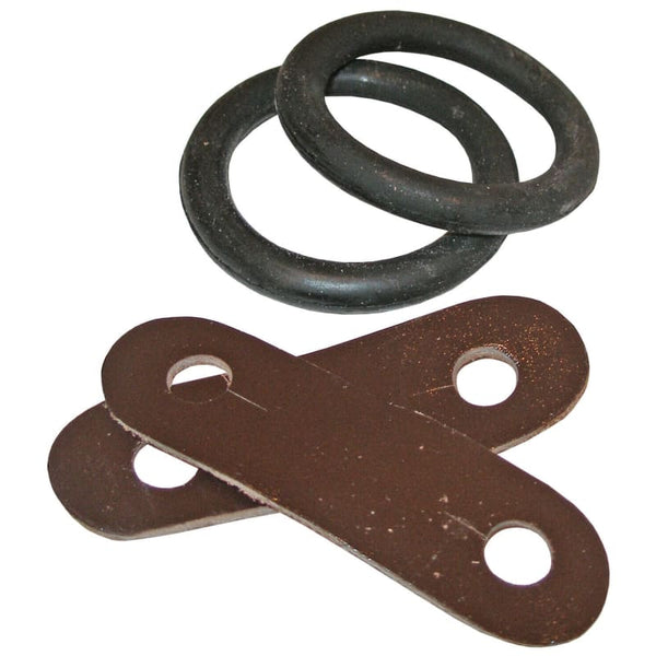 JHL Spare Peacock Rings and Leather Straps For Peacock Safety Stirrup Irons Pair