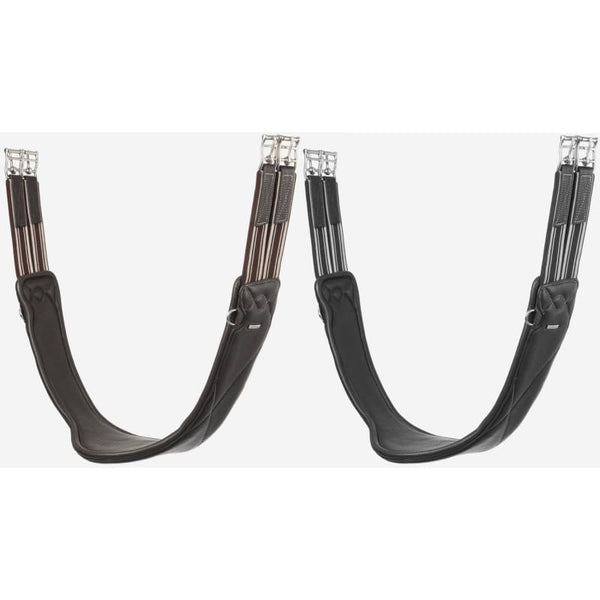 LeMieux Arika Contoured Long Girth Anatomic Soft Leather Black/Brown 100-140cm