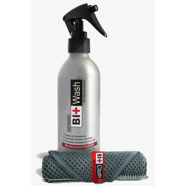 LeMieux Bit Wash Set with Cloth and Wand - Cleaning and Disinfecting All Horse Bits