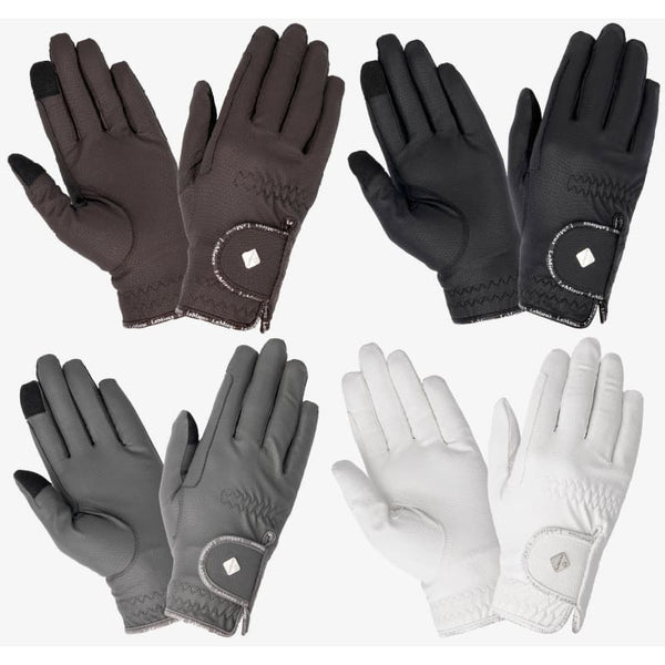 LeMieux Classic Performance Soft Feel Riding Gloves Black/Brown/Grey/White XS-XL