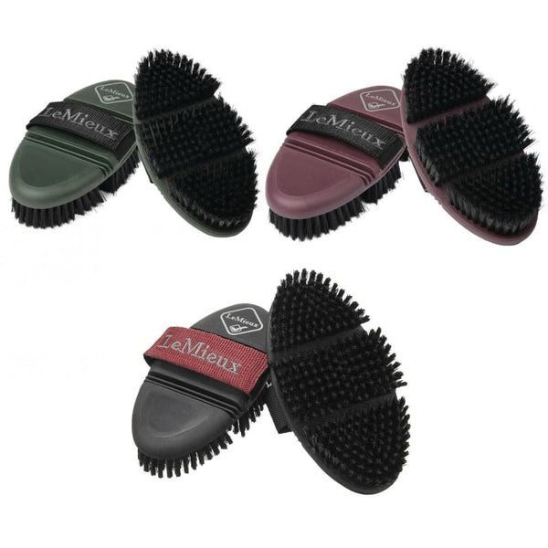 LeMieux FLEXI Soft Body Brush Flexible Synthetic Bristle Remove Horse Dirt Dust