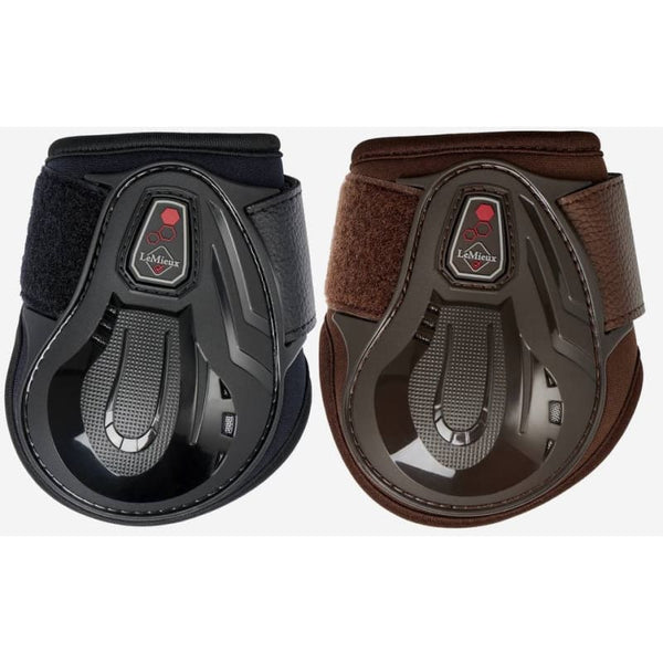 LeMieux Impact Compliant Fetlock Boots Vent Airflow Show FEI Jumping Black/Brown