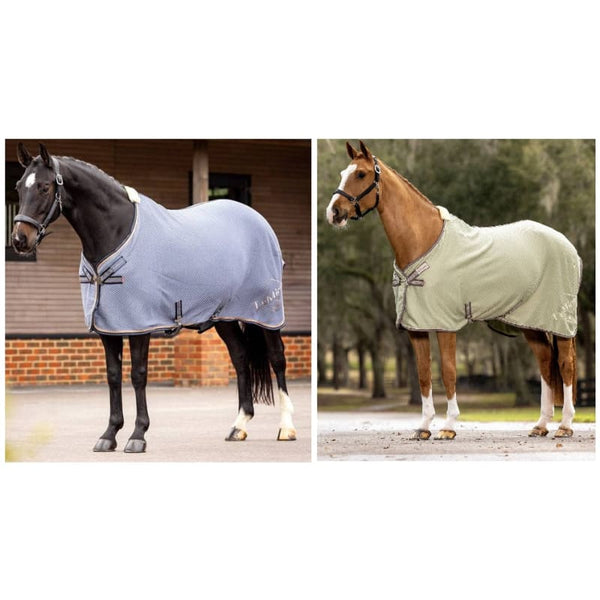 LeMieux Kudos Bamboo Cooler Wicking Muscle Post Exercise Rug  Fern/Blue 5'6-7'0