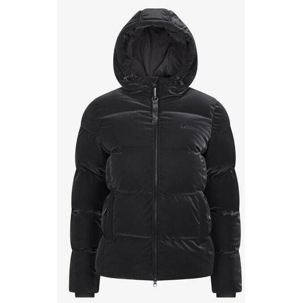 LeMieux Lena Puffer Jacket Soft Velvet Warm Quilted Padded Short Coat Black 6-18