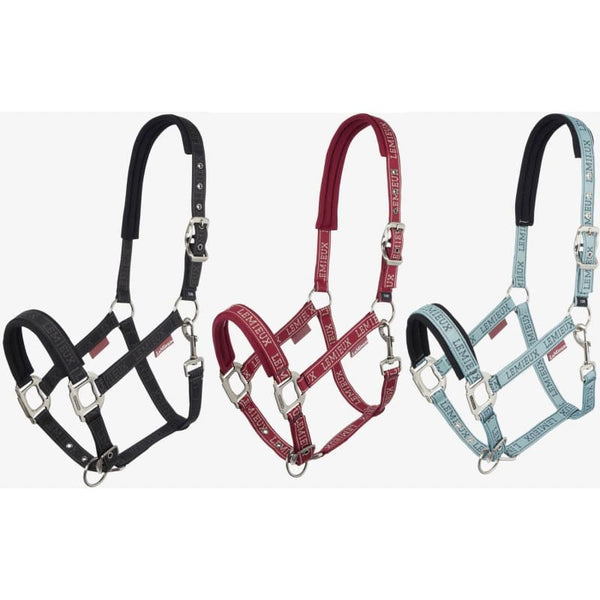 LeMieux Logo Headcollar Woven Nylon Adjustable Anatomic Mesh Padded Head Collar